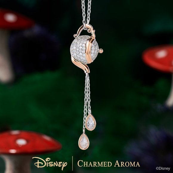 Disney Alice in Wonderland 'Mad Hatter Teapot' Necklace, 925 Sterling Silver - Picture 1 of 3